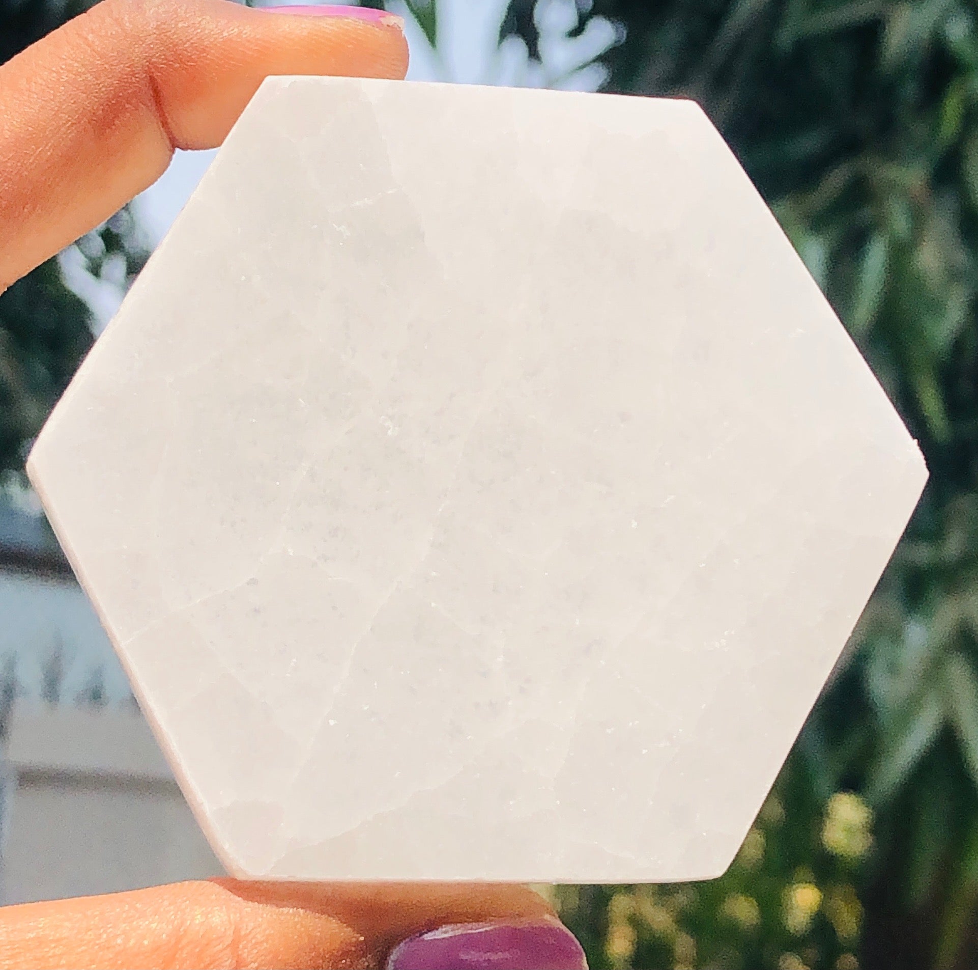 Amazing 786.00 Cts Genuine Selenite Healing Gemstone Hexagaon Crystal