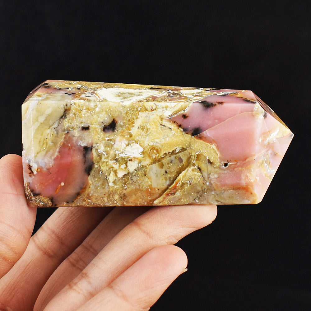 Natural 695.00 Cts Genuine Pink  Opal Free Form crystal Specimen Gemstone Tower