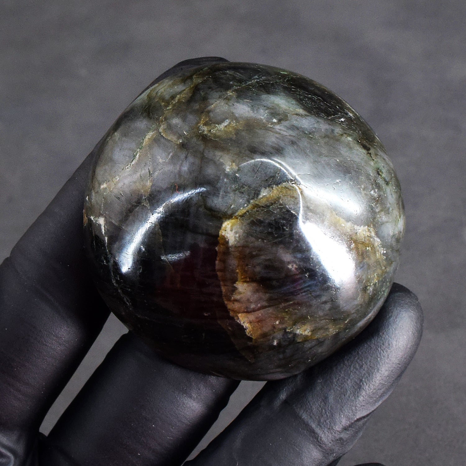 Amazing 136.00 Carats Genuine Labradorite Hand Carved  Crystal Gemstone Carving Bowl