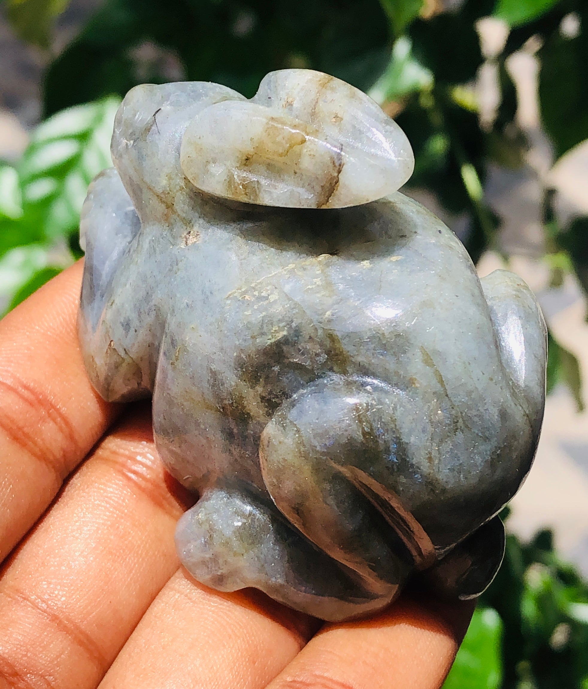 Superb 604.00 Cts Genuine Labradorite Hand Carved Gemstone Bunny 2026  Collection
