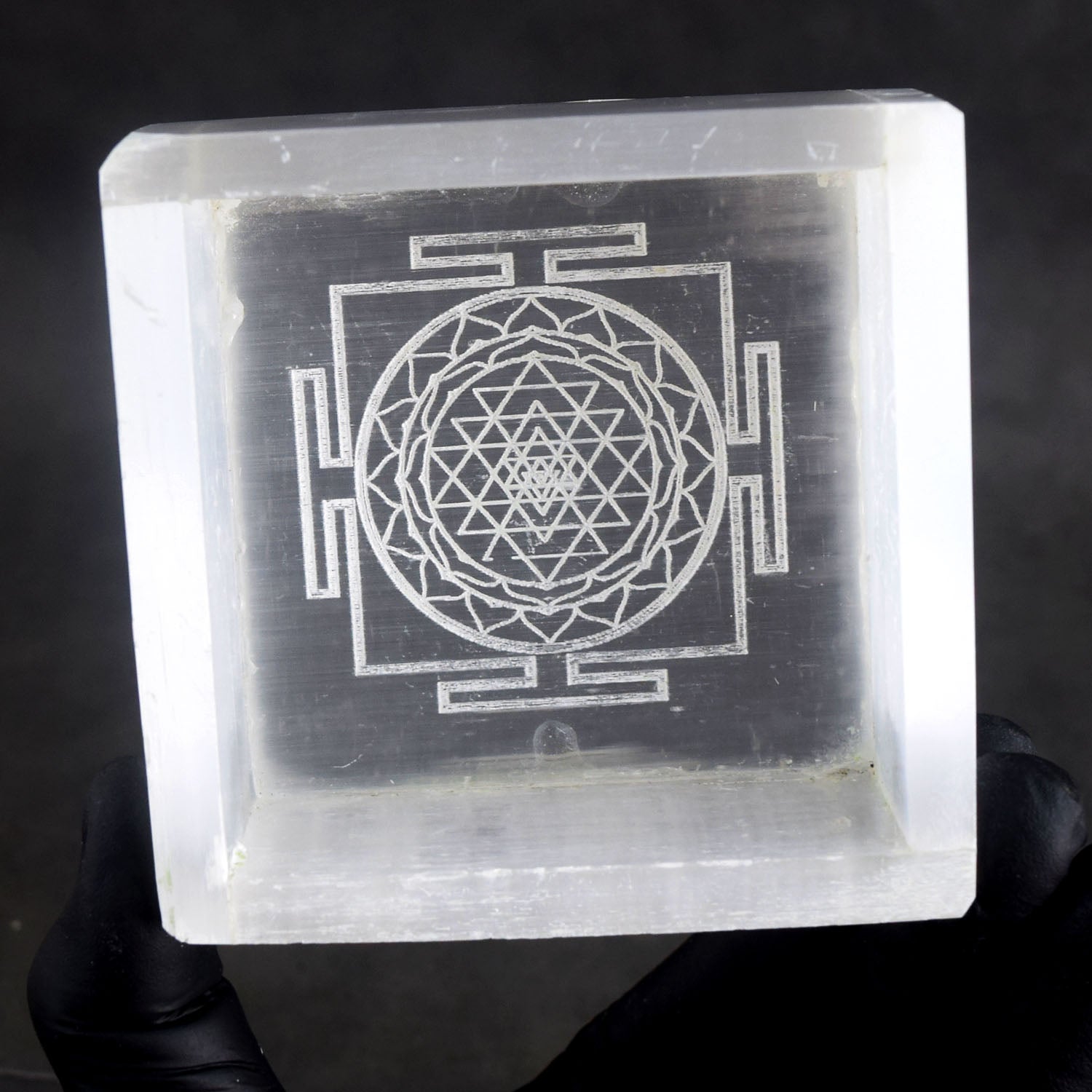 Gorgeous 1092.00 Cts 4 IncheS Genuine Selenite Healing Reiki Yantra Crystal Box