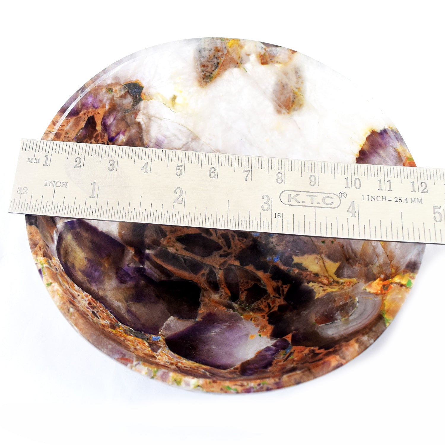 Unexpected 1093.00 Carats Genuine Chevron Amethyst Hand Carved Crystal Gemstone Carving Big Bowl
