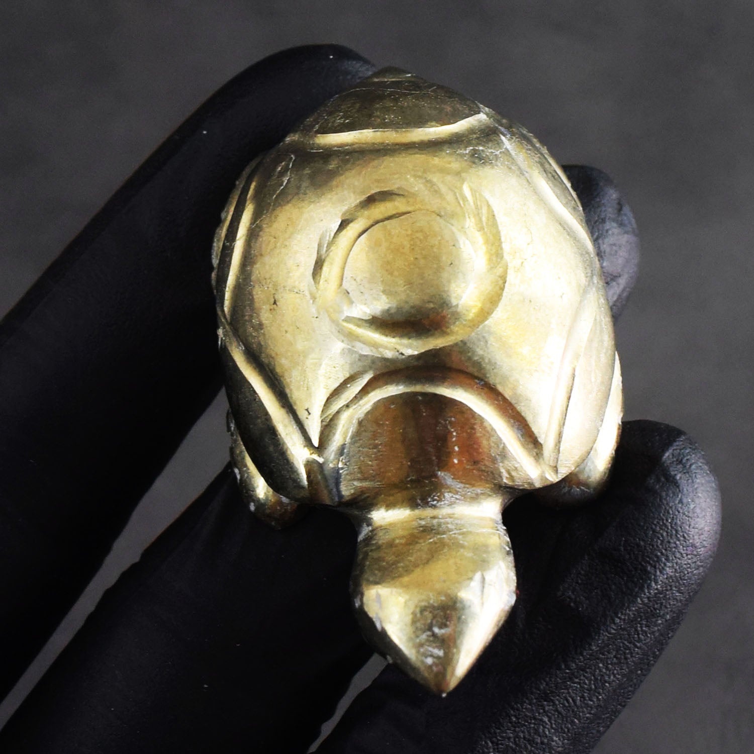 Exclusive 336.00 Cts Genuine Pyrite Gemstone Hand Carved Premium Turtle Crystal