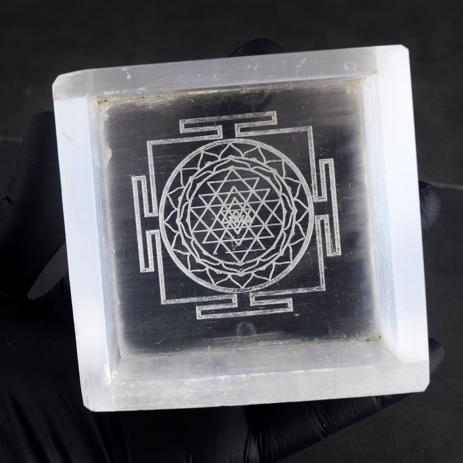 Gorgeous 1092.00 Cts 4 IncheS Genuine Selenite Healing Reiki Yantra Crystal Box