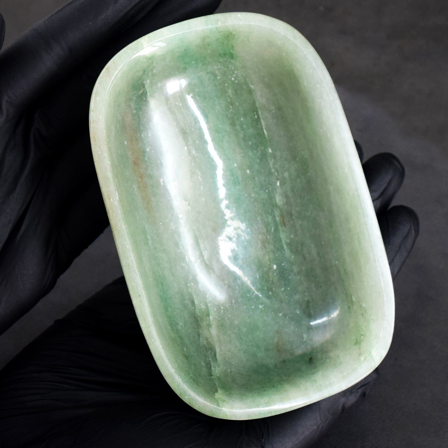 Absolutely 1078.00 Carats Genuine Green Aventurine Hand Carved Crystal Gemstone Carving Big Bowl