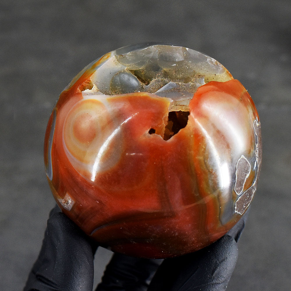Craftsmen 1355.00 Cts Genuine Carnelian Druzy Crystal Specimen Gemstone Healing Sphere