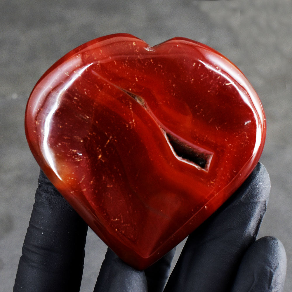 Beautiful 593.00 Cts Genuine Carnelian Druzy Crystal Specimen Gemstone Healing Heart