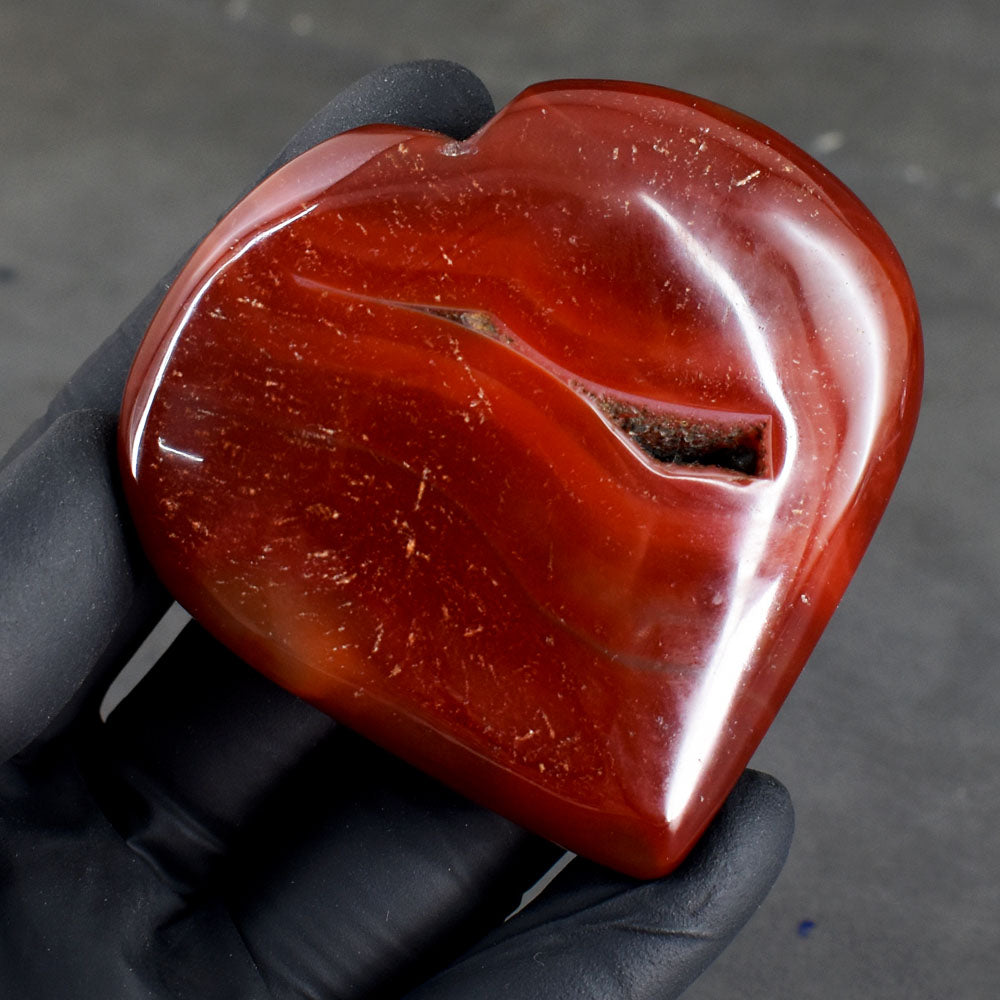 Beautiful 593.00 Cts Genuine Carnelian Druzy Crystal Specimen Gemstone Healing Heart