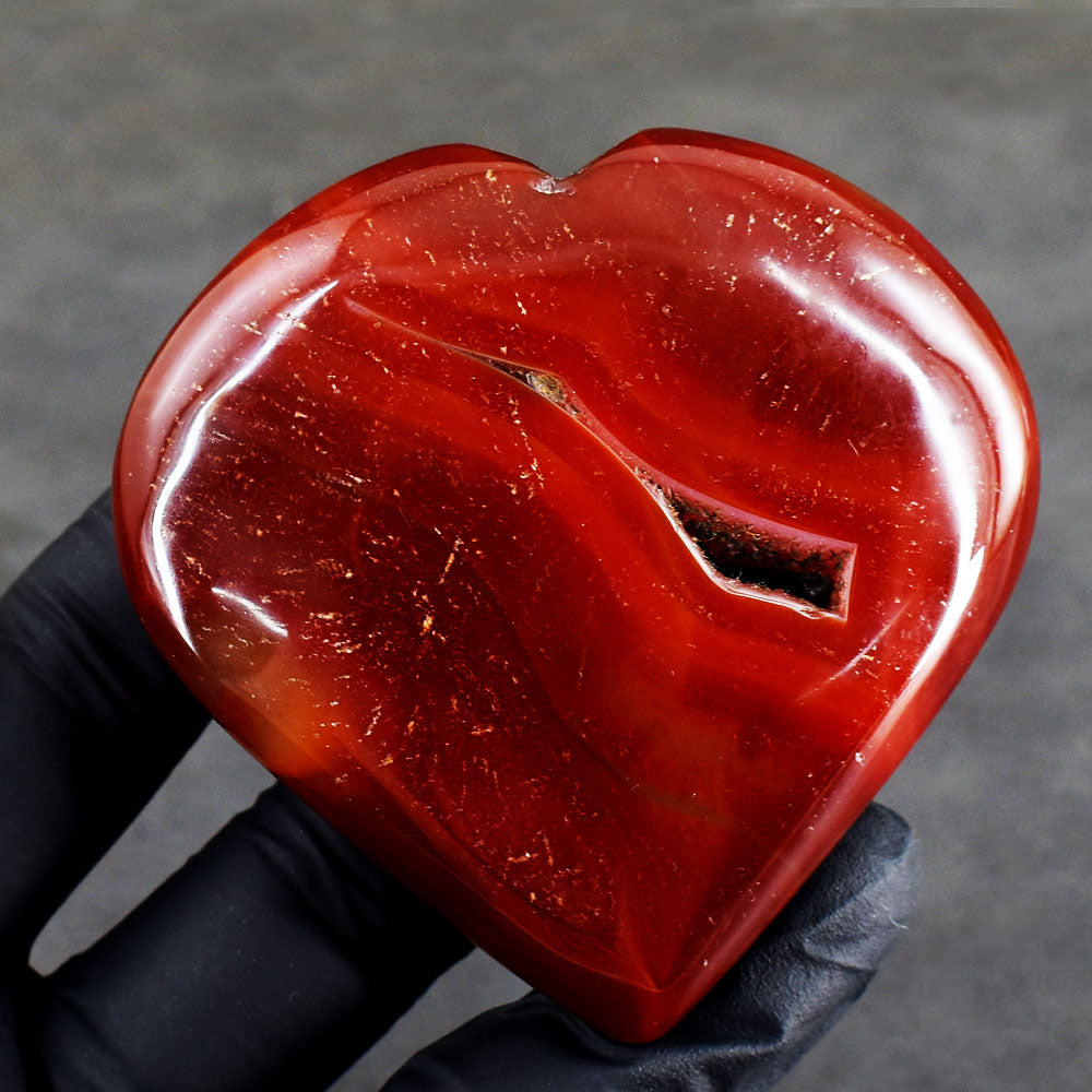 Beautiful 593.00 Cts Genuine Carnelian Druzy Crystal Specimen Gemstone Healing Heart