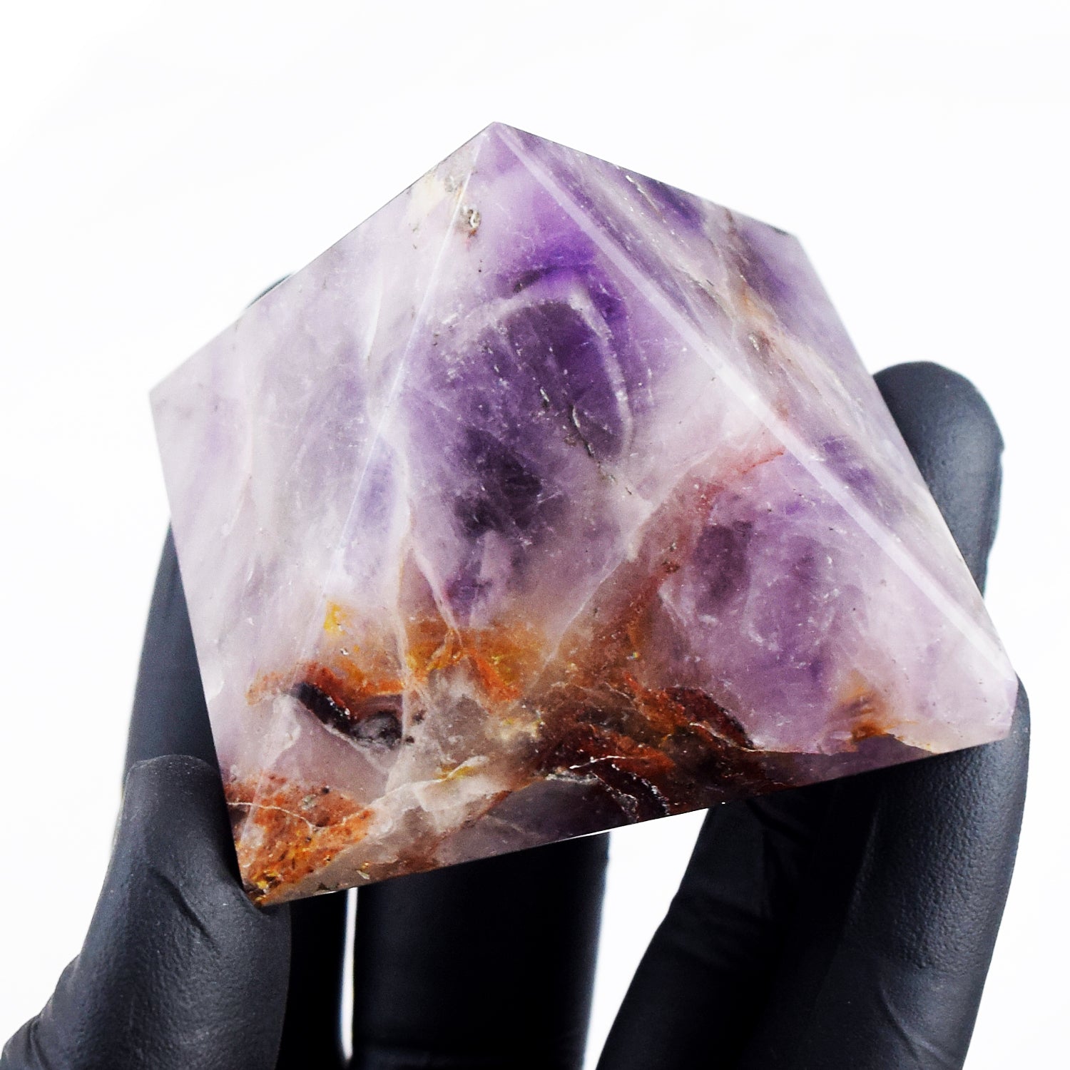 Genuine 681.00 Cts Exclusive Amethyst Healing Crystal Specimen Divine Premium Pyramid