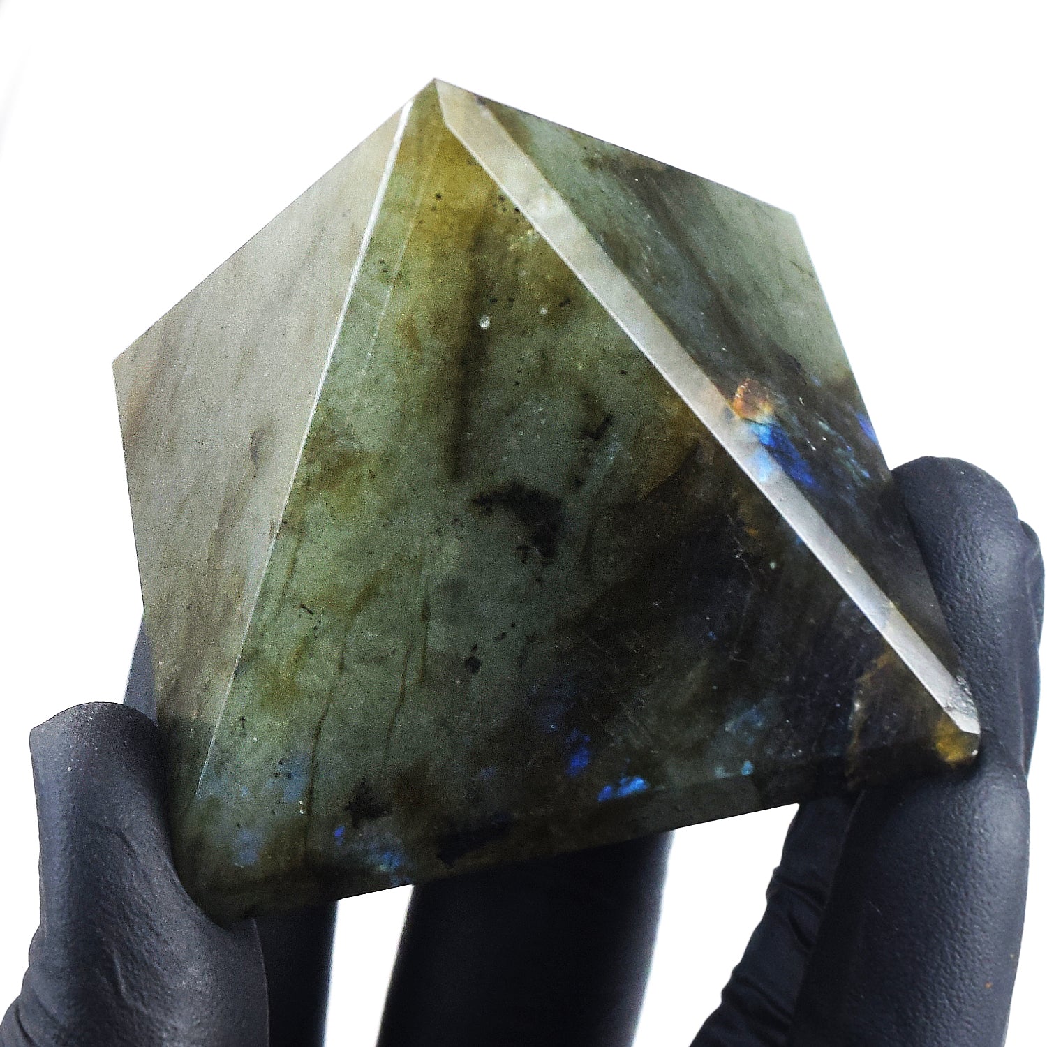 Beautiful 717.00 Cts Genuine Labradorite Crystal Specimen Healing Divine Pyramid