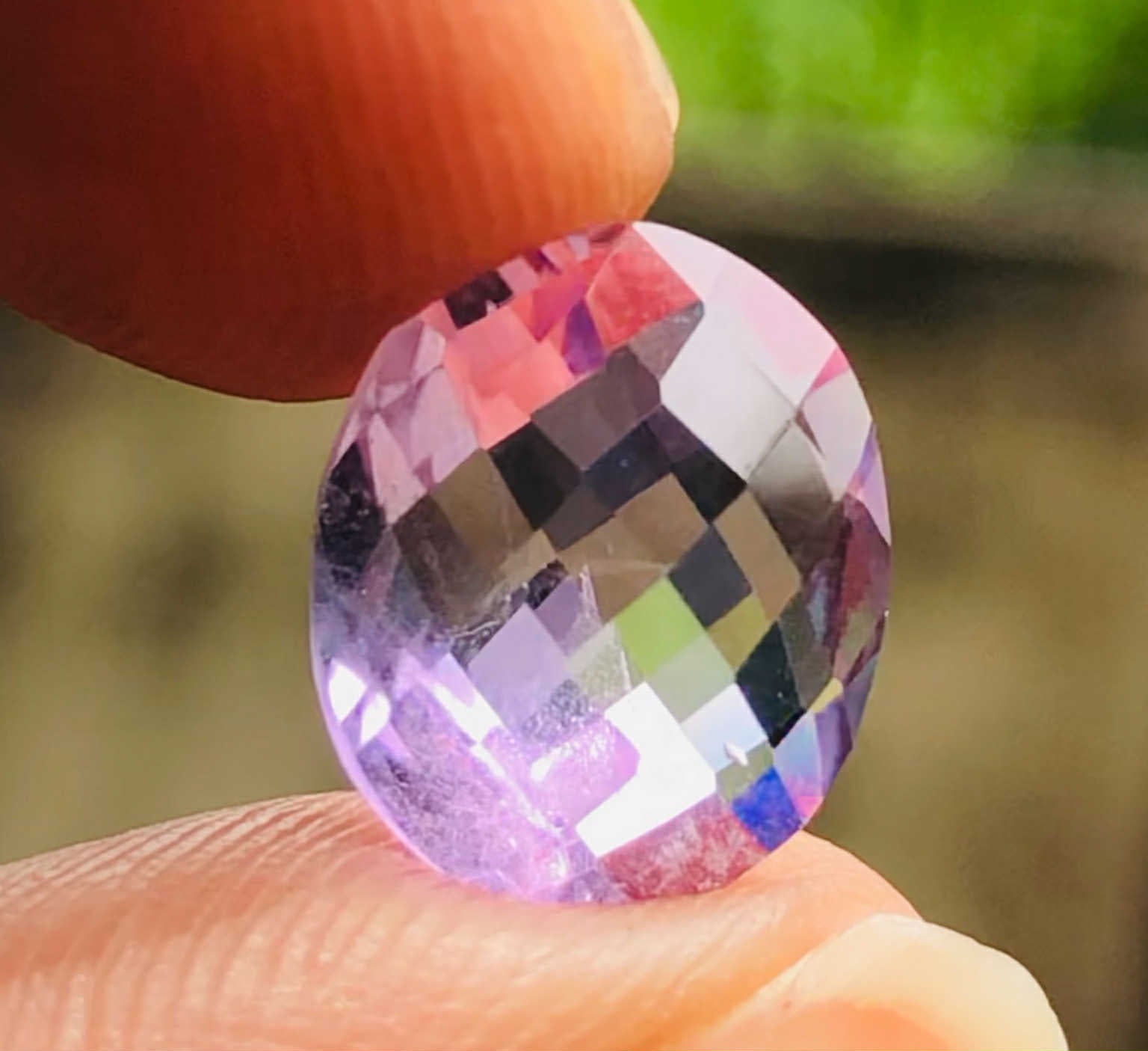 Untreated 3.00 Cts Genuine Amethyst Faceted Loose Gemstone