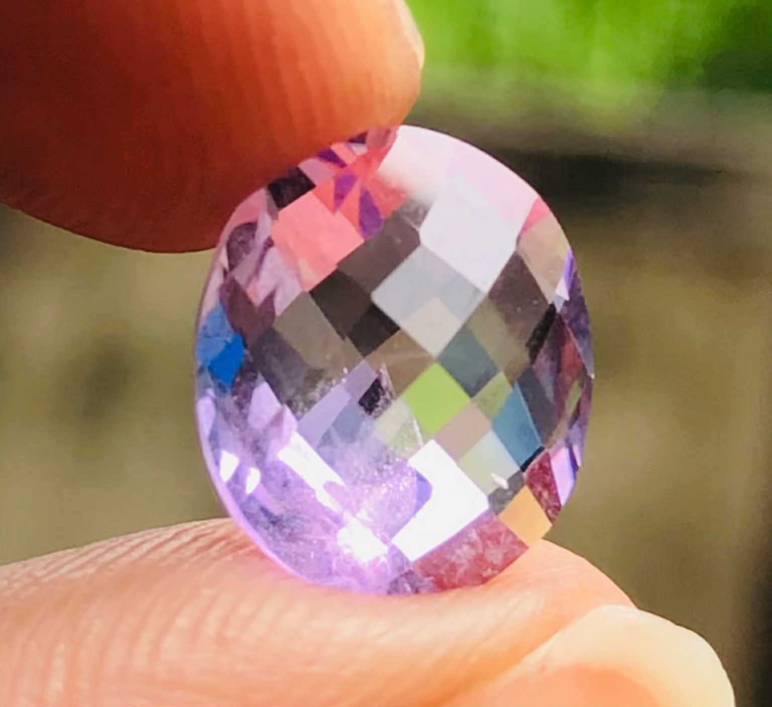 Untreated 3.00 Cts Genuine Amethyst Faceted Loose Gemstone