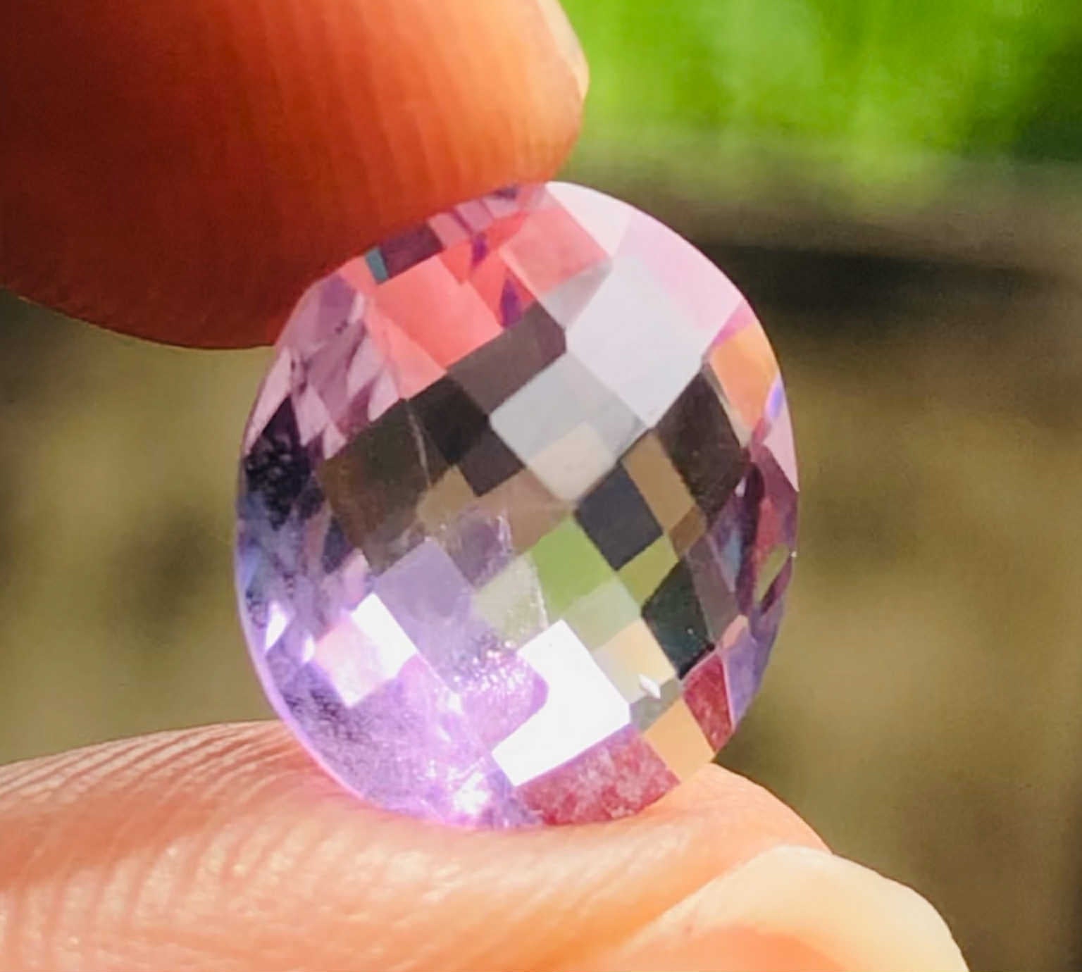 Untreated 3.00 Cts Genuine Amethyst Faceted Loose Gemstone