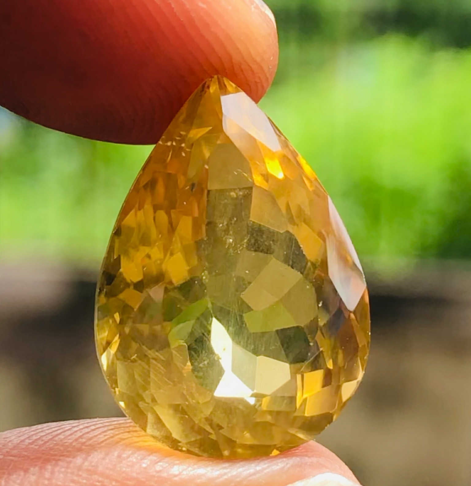 Gorgeous 13.00 Cts Genuine Citrine Faceted Loose Gemstone