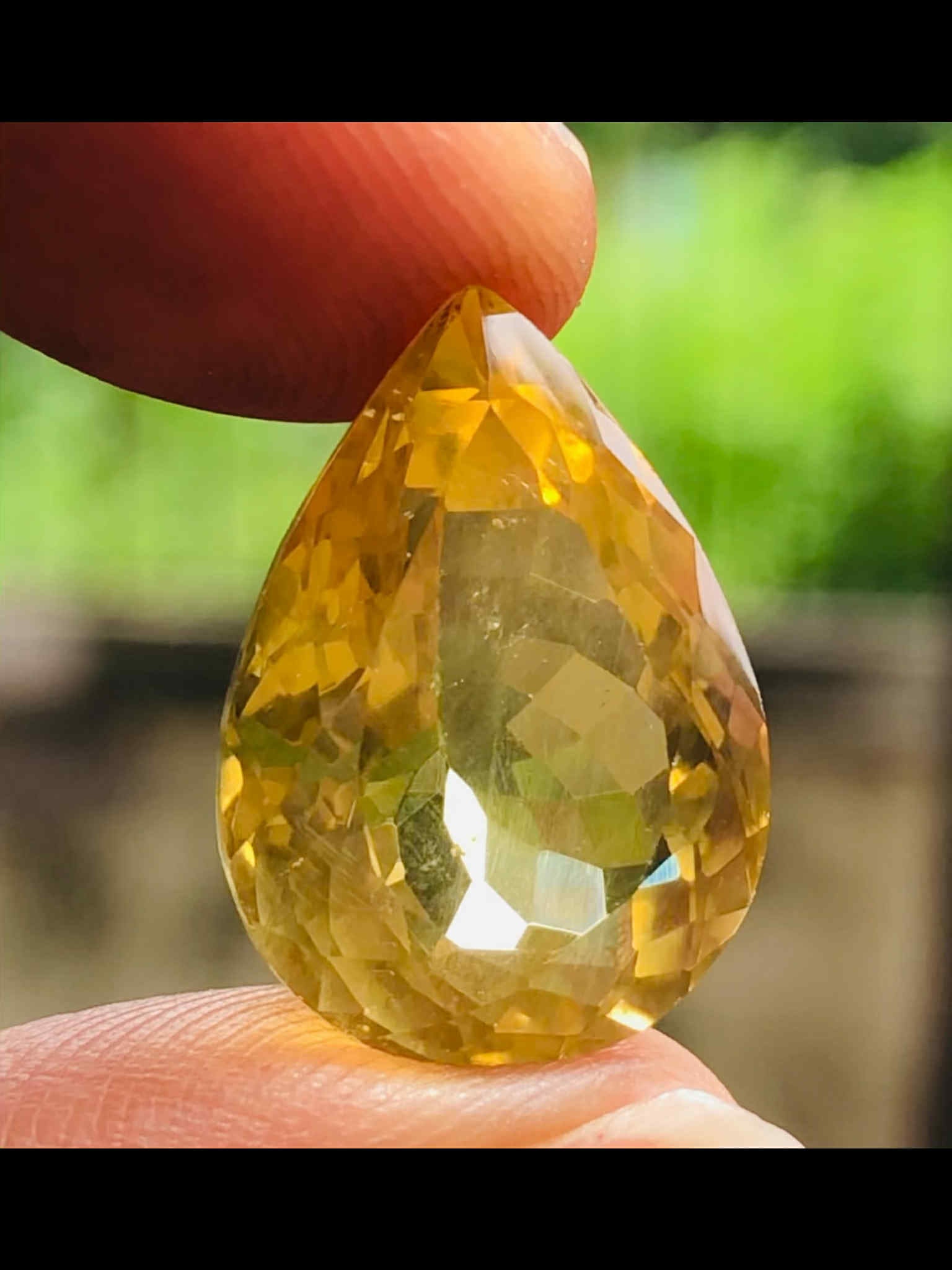 Gorgeous 13.00 Cts Genuine Citrine Faceted Loose Gemstone