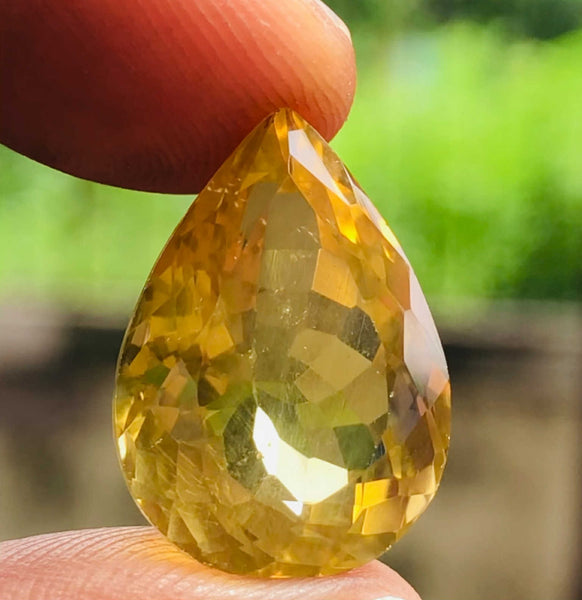 Gorgeous 13.00 Cts Genuine Citrine Faceted Loose Gemstone