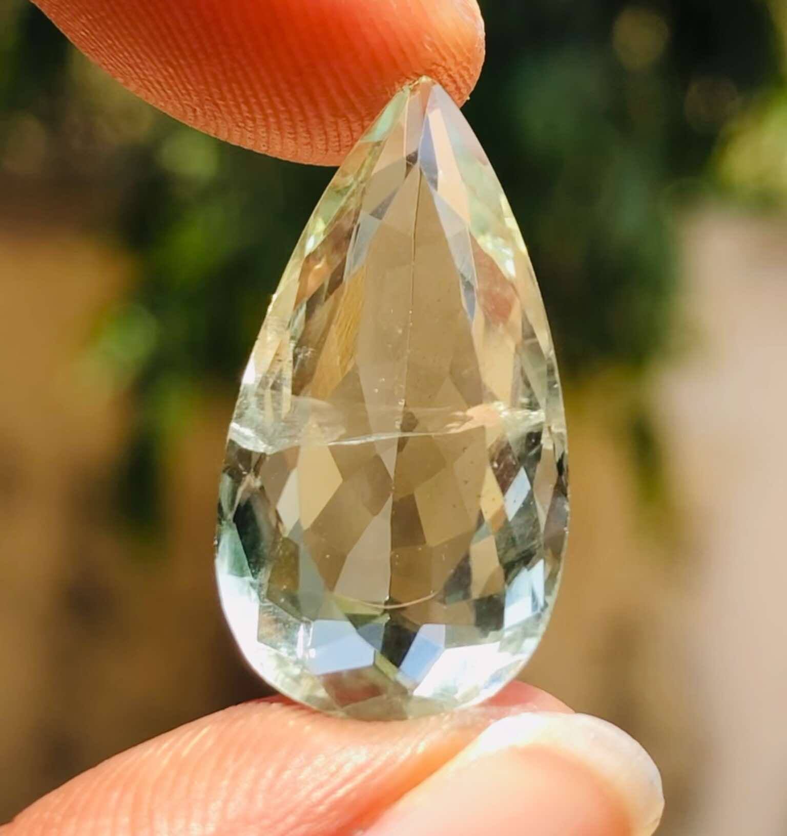 Stunning 10.00 Carats Genuine Natural Prasiolite Faceted loose Gemstone