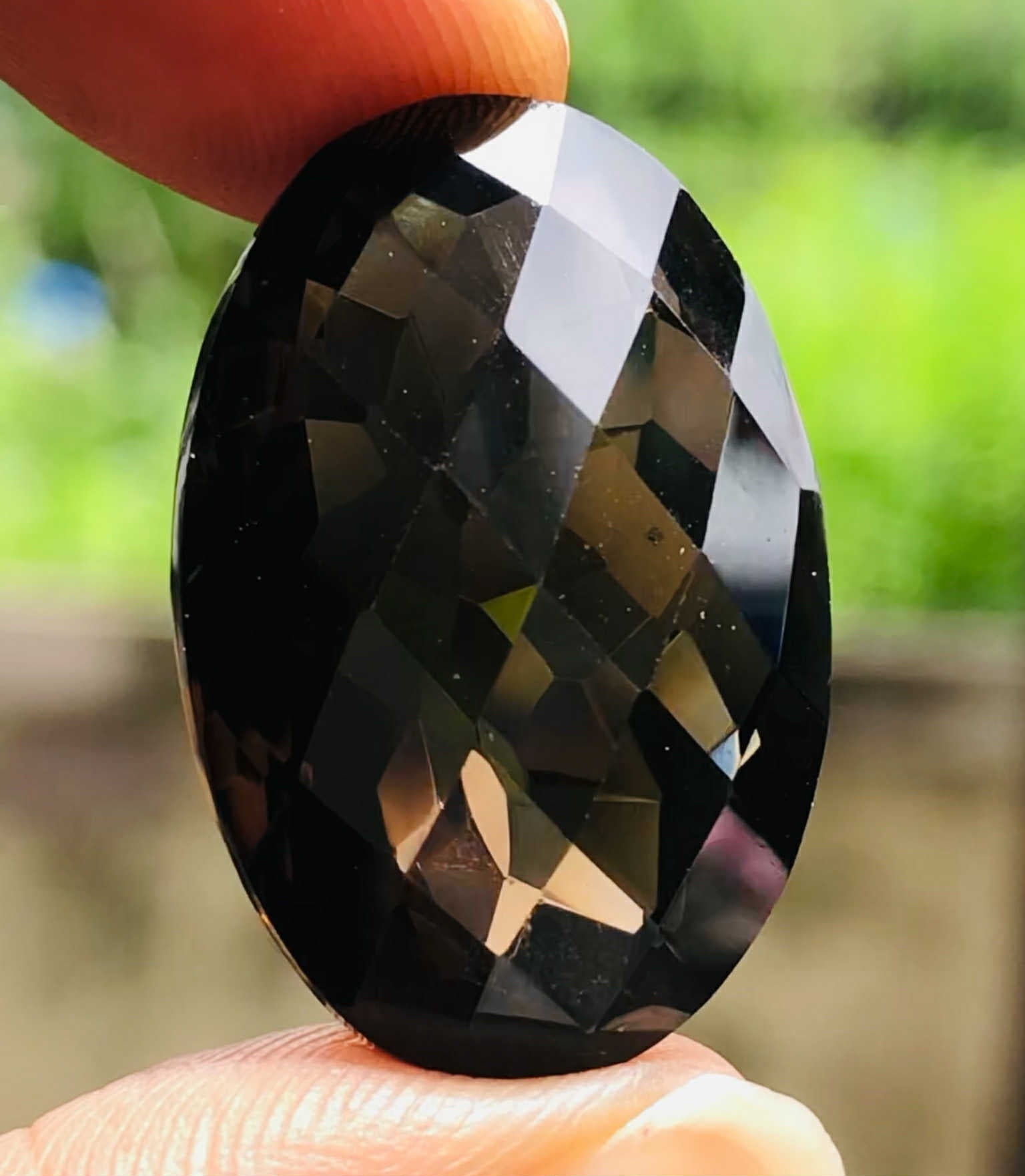 Beautiful 36.00 Cts Genuine Smoky Quartz Faceted Loose Gemstone