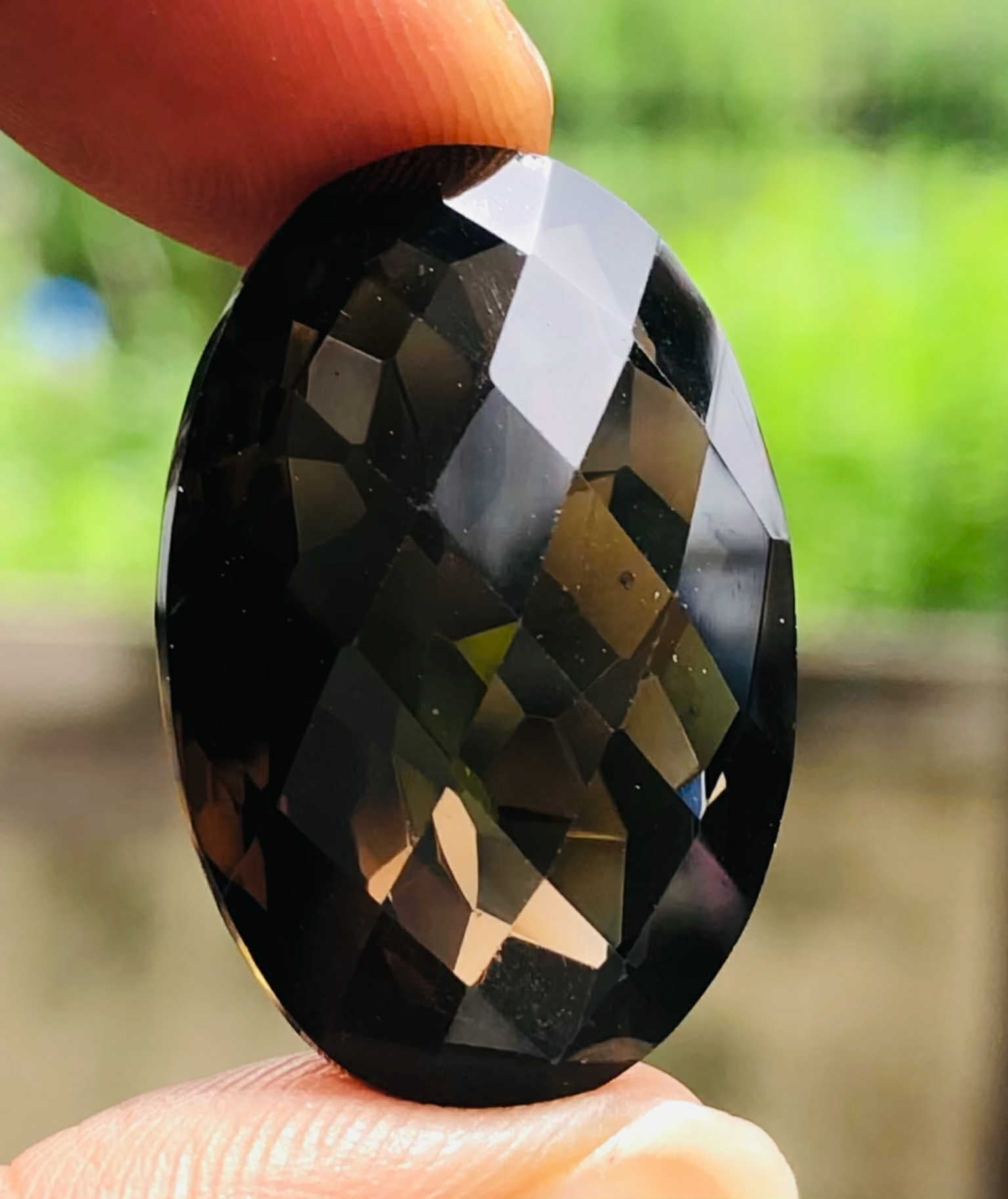 Beautiful 36.00 Cts Genuine Smoky Quartz Faceted Loose Gemstone