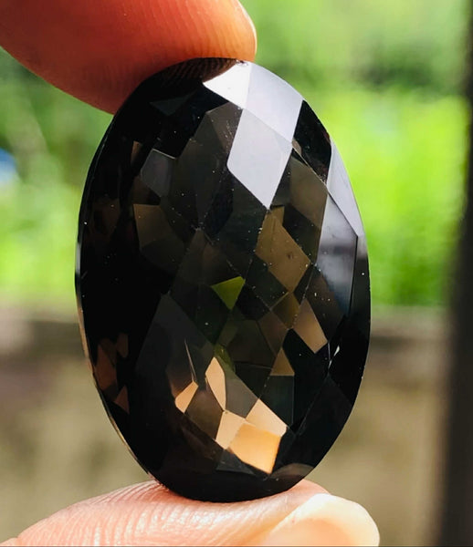 Beautiful 36.00 Cts Genuine Smoky Quartz Faceted Loose Gemstone