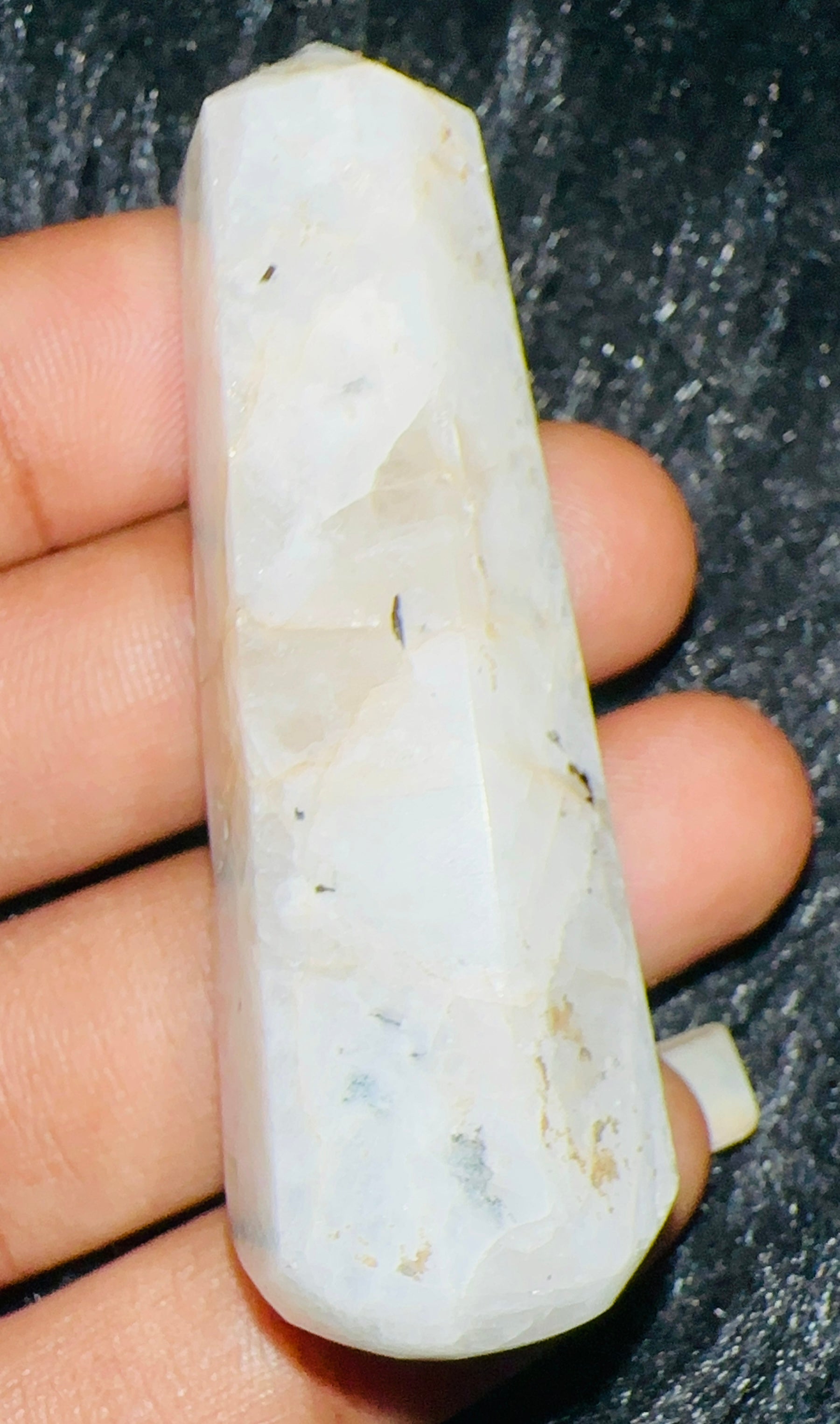 Exclusive 124.00 Cts Genuine  Moonstone Hand Carved Crystal Healing Gemstone Point