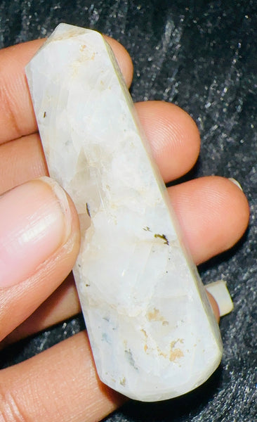 Exclusive 124.00 Cts Genuine  Moonstone Hand Carved Crystal Healing Gemstone Point