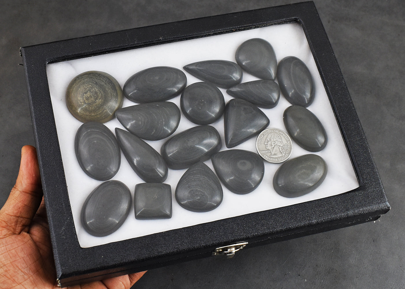 Natural  1213.00  Carats  Genuine Obsidain  Untreated Gemstone Cabochon Lot