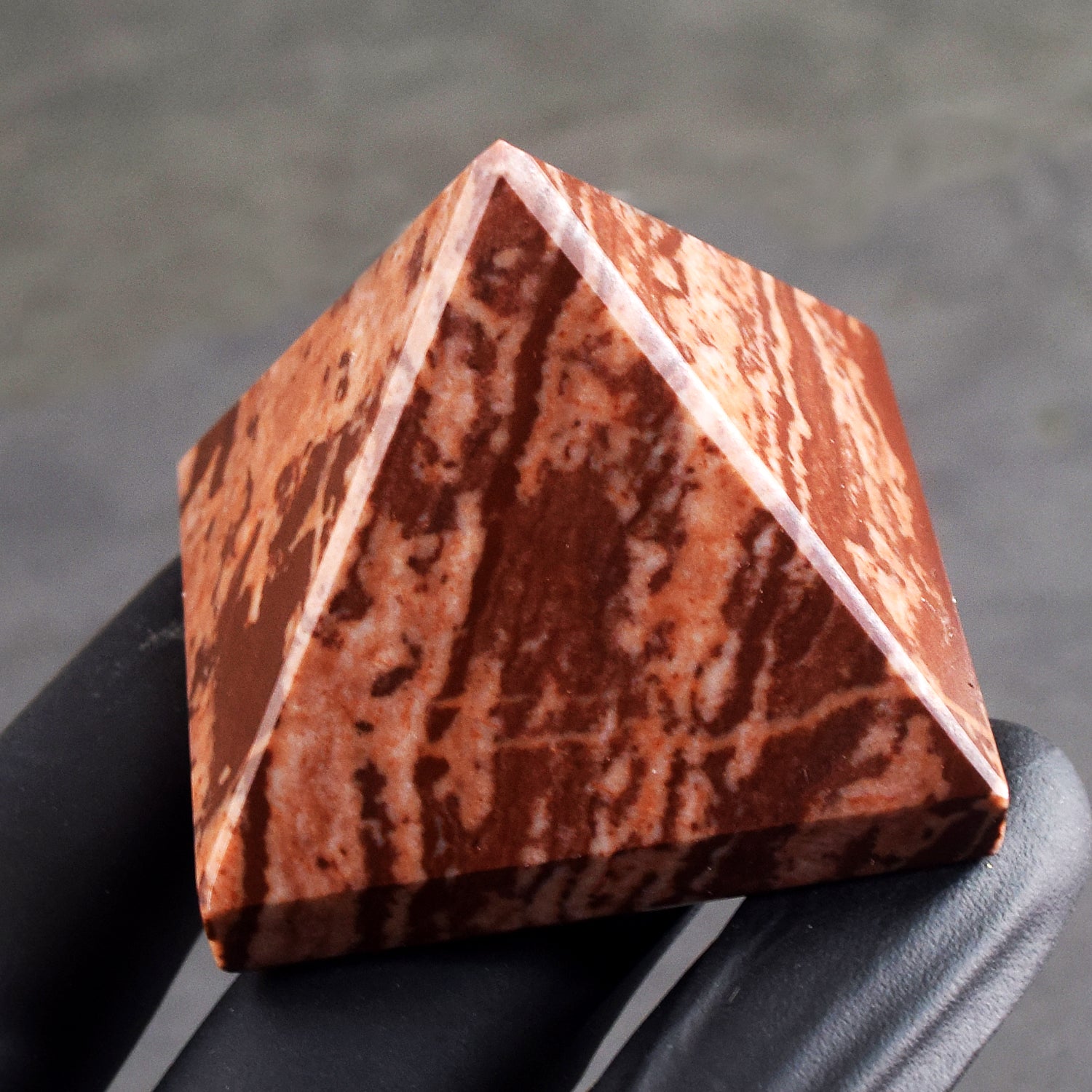 Beautiful 552.00 Cts Genuine Coffee Jasper Crystal Specimen Healing Divine Pyramid