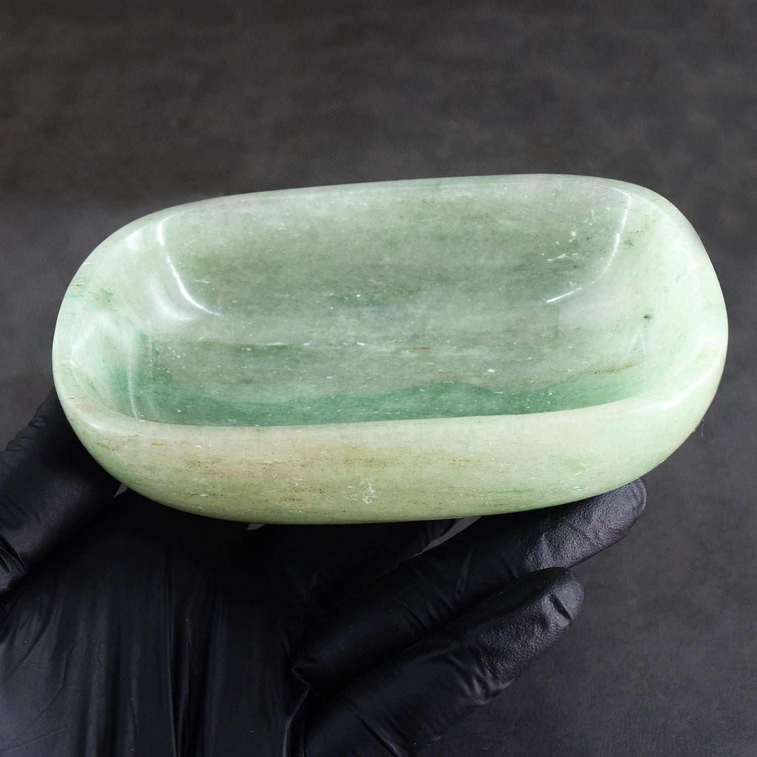 Absolutely 1078.00 Carats Genuine Green Aventurine Hand Carved Crystal Gemstone Carving Big Bowl
