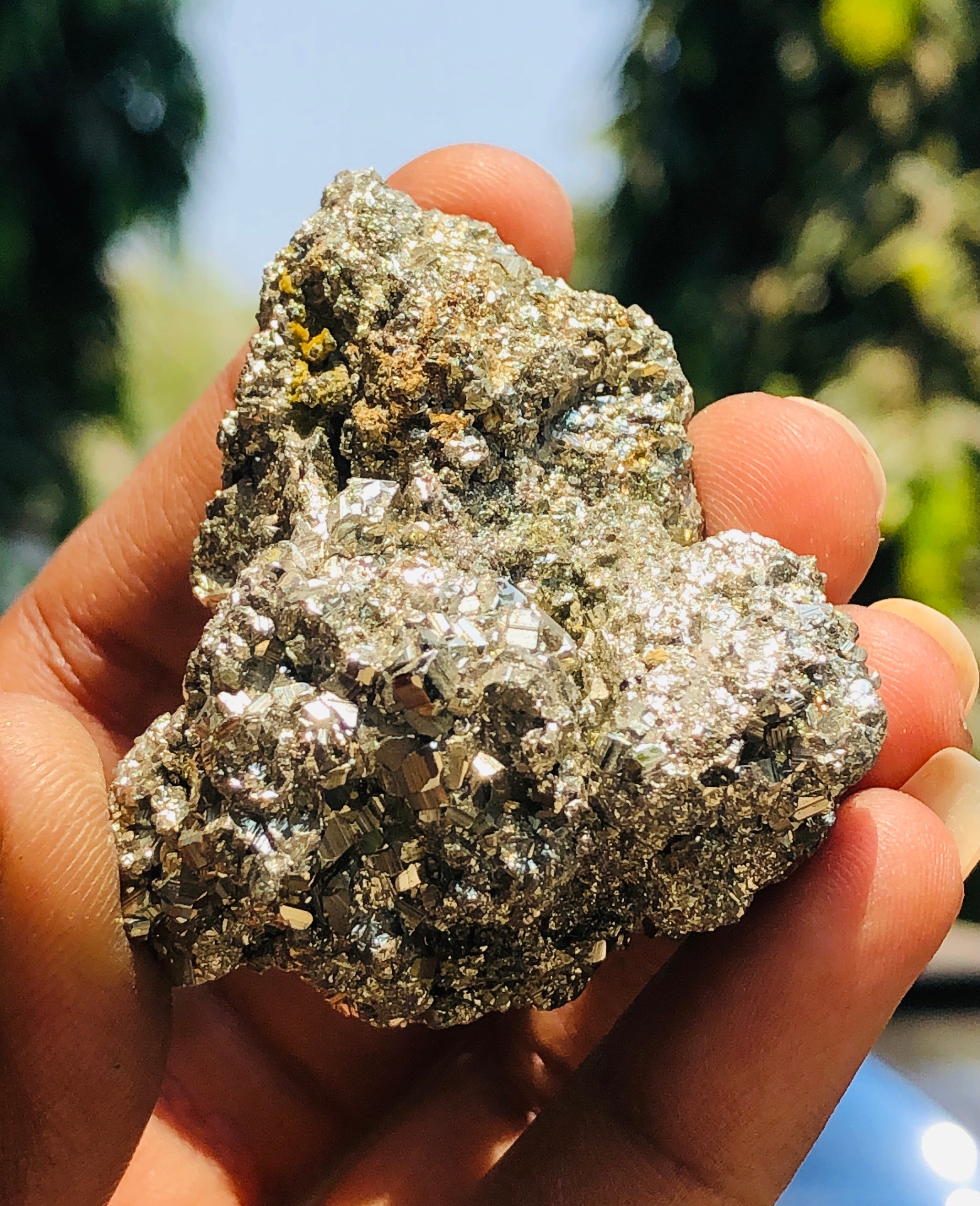 Finest Ever 428.00 Cts genuine Peru Pyrite Healing Crystal Specimen Gemstone Cluster