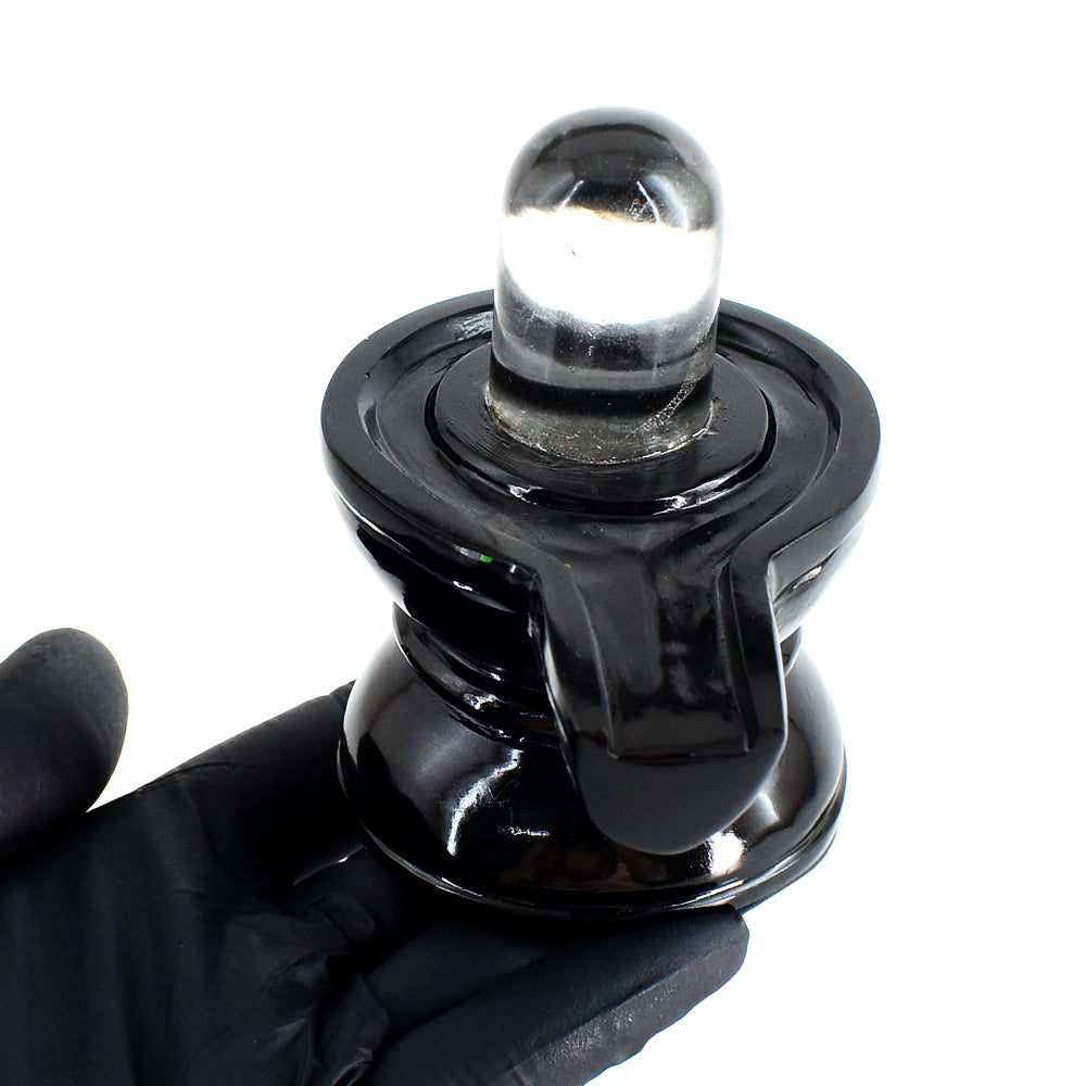 Awesome 2120.00 Cts Genuine Spinel & White Quartz Hand Carved Premium Shivling Crystal