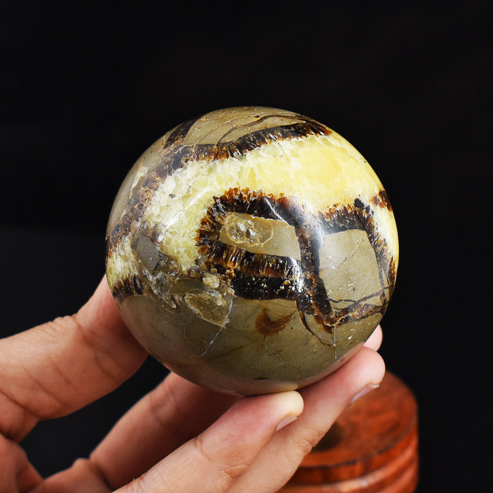 Awesome 1600.00  Cts Genuine  Septarian Agate  Hand  Carved  Crystal  Healing  Sphere