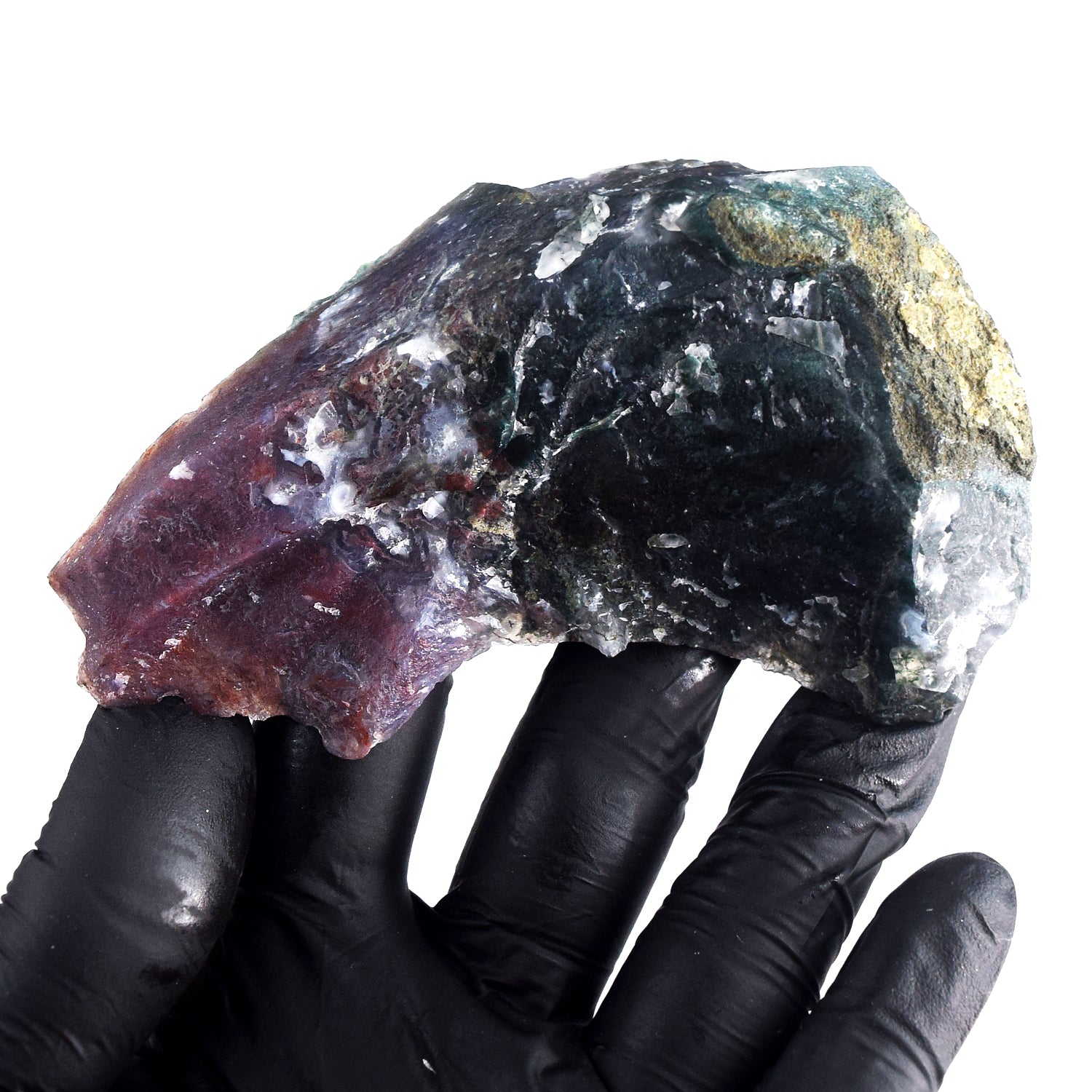 Beautiful 892.00 Cts Genuine Moss Agate Crystal Specimen Gemstone Cluster