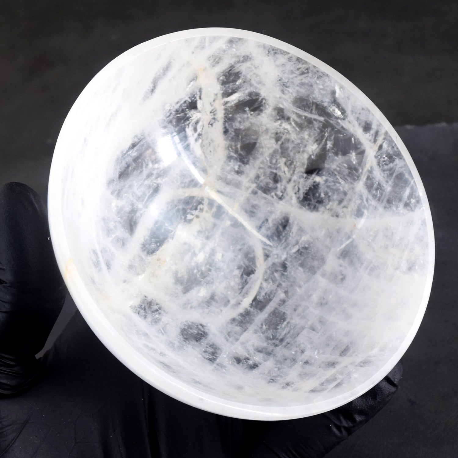 Massive 1060.00 Carats Genuine White Quartz Hand Carved Crystal Gemstone Carving Big Bowl