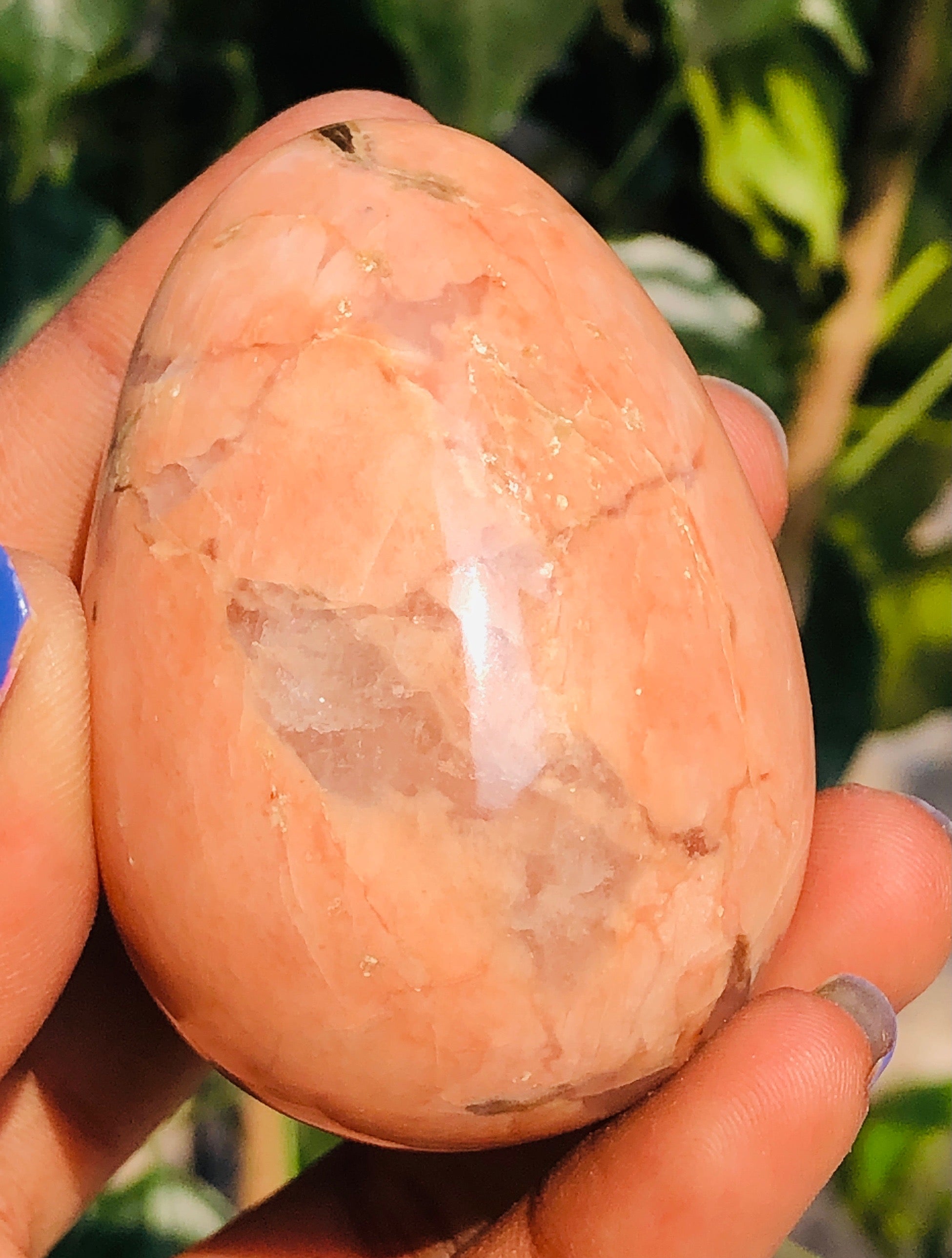 Pleasing 639.00 Cts Genuine Peach Moonstone Crystal Specimen Healing Gemstone Egg