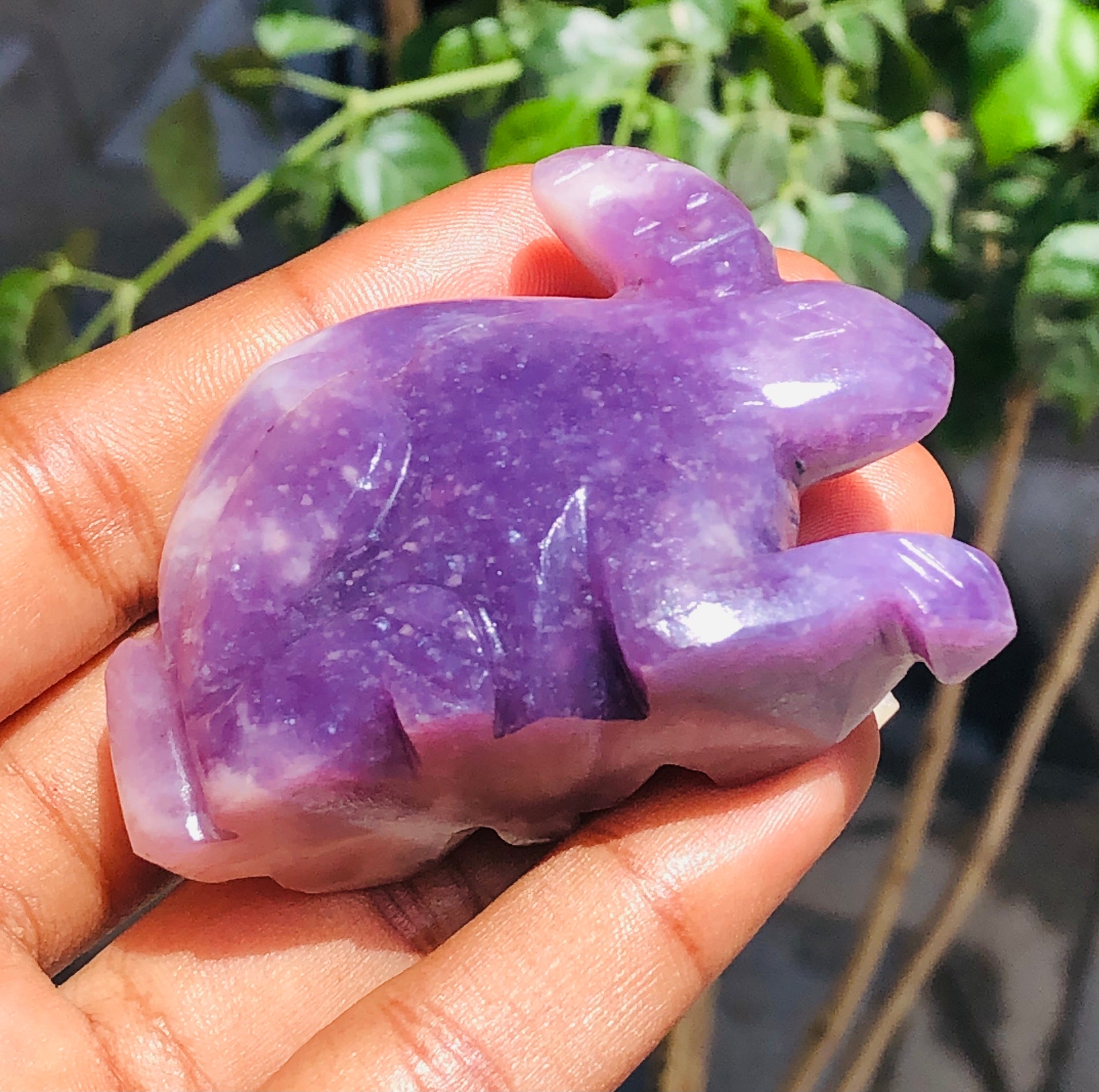 Genuine 394.00 Cts Amazing Lepidolite Hand Carved Bunny 2026  Collection