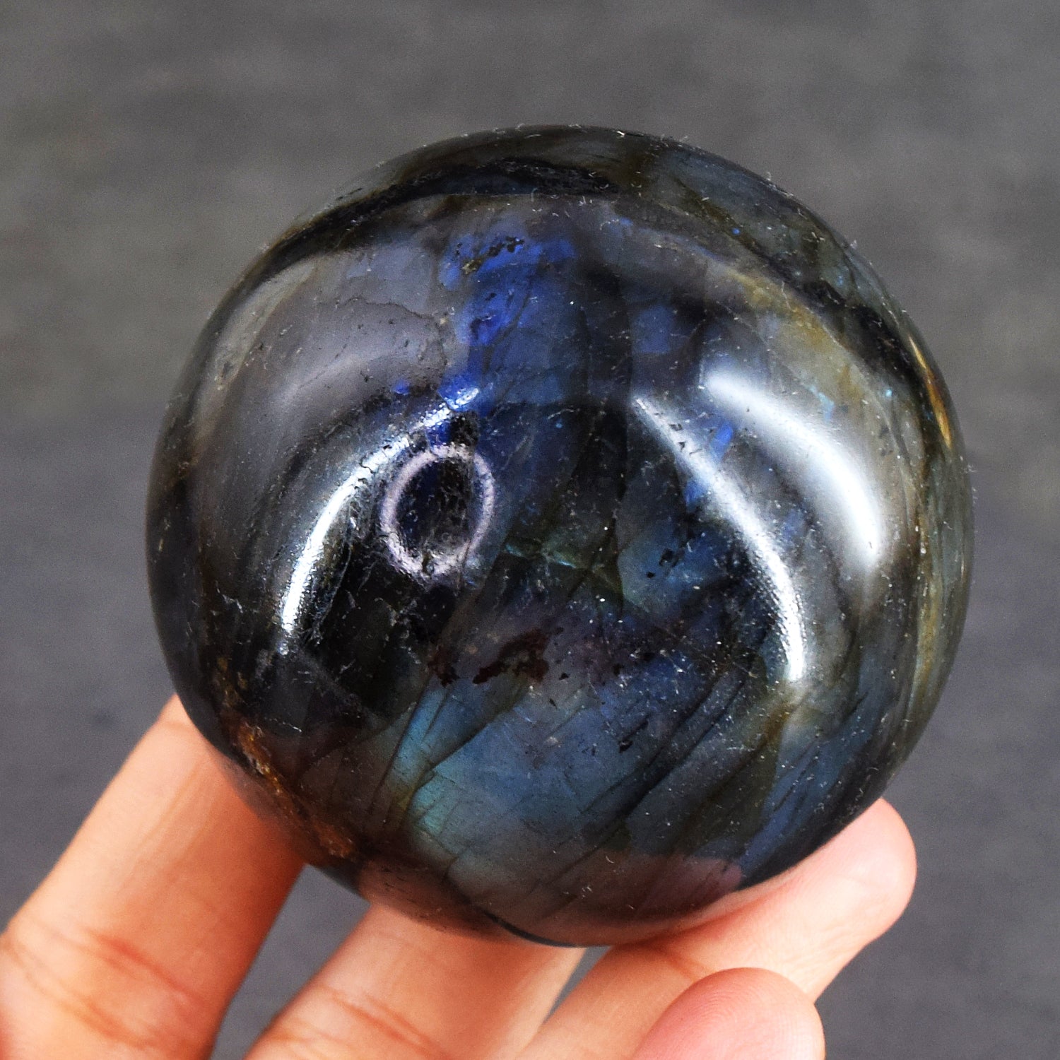 Precious 1628.00 Cts Genuine Blue Flash Labradorite Crystal Specimen Healing Premium Sphere