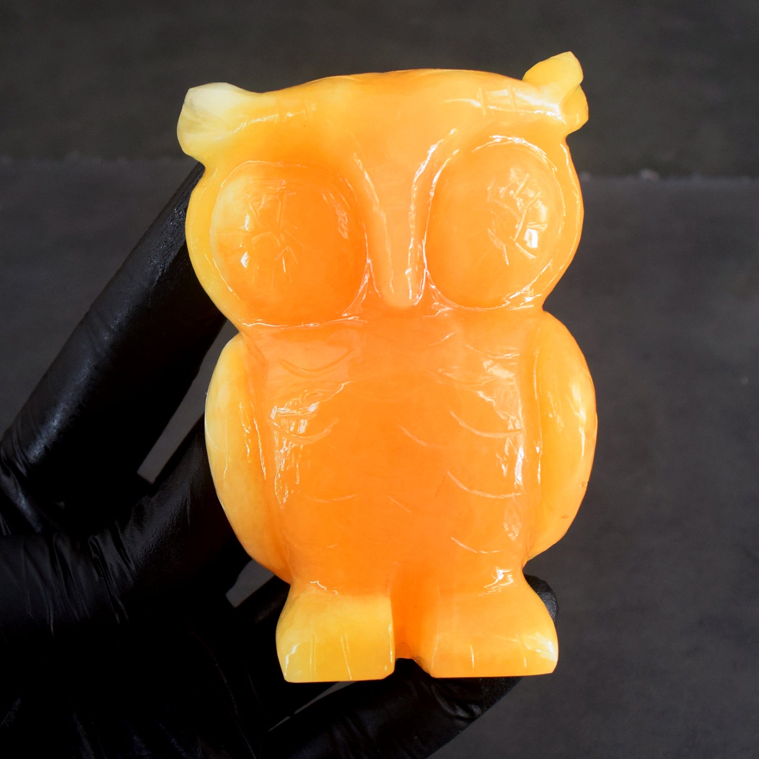 Gorgeous 1402.00 Cts Genuine Yellow Rhodochrosite Hand Carved Gemstone Premium Crystal Owl