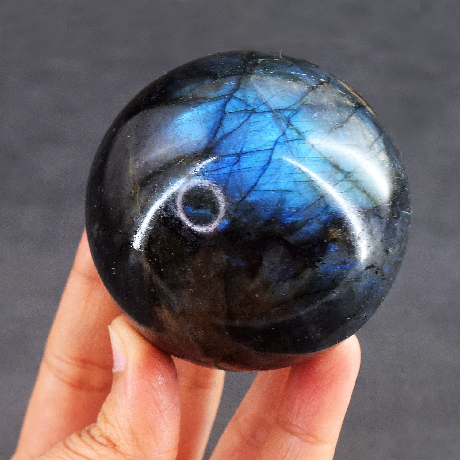Precious 1628.00 Cts Genuine Blue Flash Labradorite Crystal Specimen Healing Premium Sphere