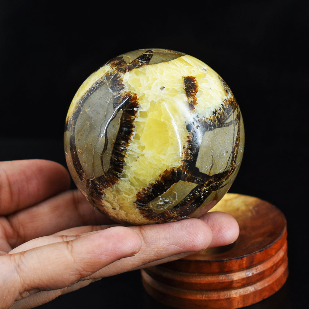 Awesome 1600.00  Cts Genuine  Septarian Agate  Hand  Carved  Crystal  Healing  Sphere