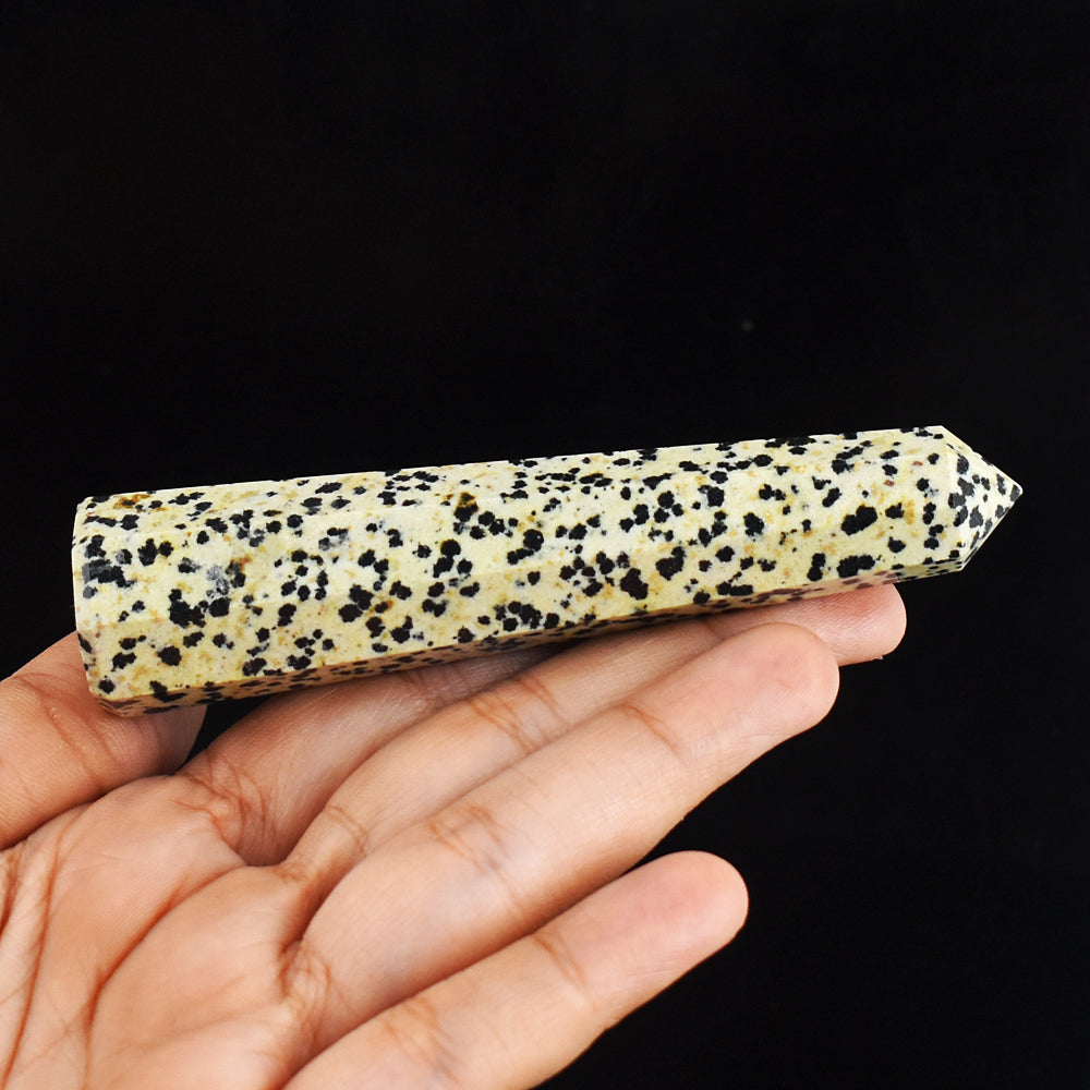 405.00 Carats  Genuine Dalmation Jasper  Hand  Carved Crystal Gemstone Healing  Point Carving