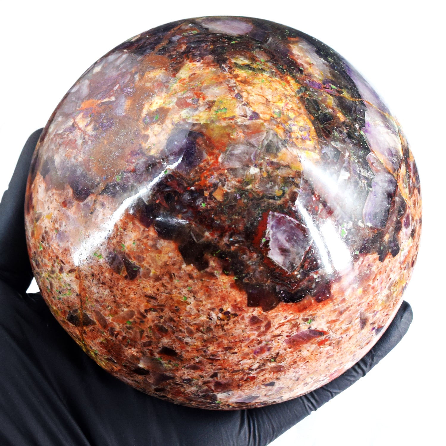 Amazing 1250.00 Carats Genuine Chevron Amethyst Hand Carved Crystal Gemstone Carving Big Bowl