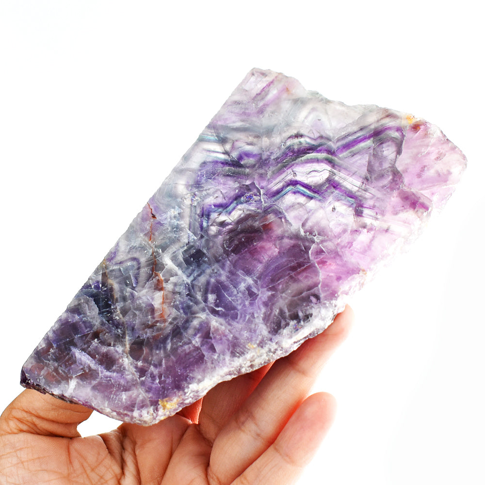 Exclusive 1123.00 Cartas Genuine Multicolor Fluorite Crystal Specimen Gemstone Slice