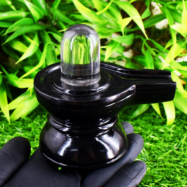 Awesome 2120.00 Cts Genuine Spinel & White Quartz Hand Carved Premium Shivling Crystal