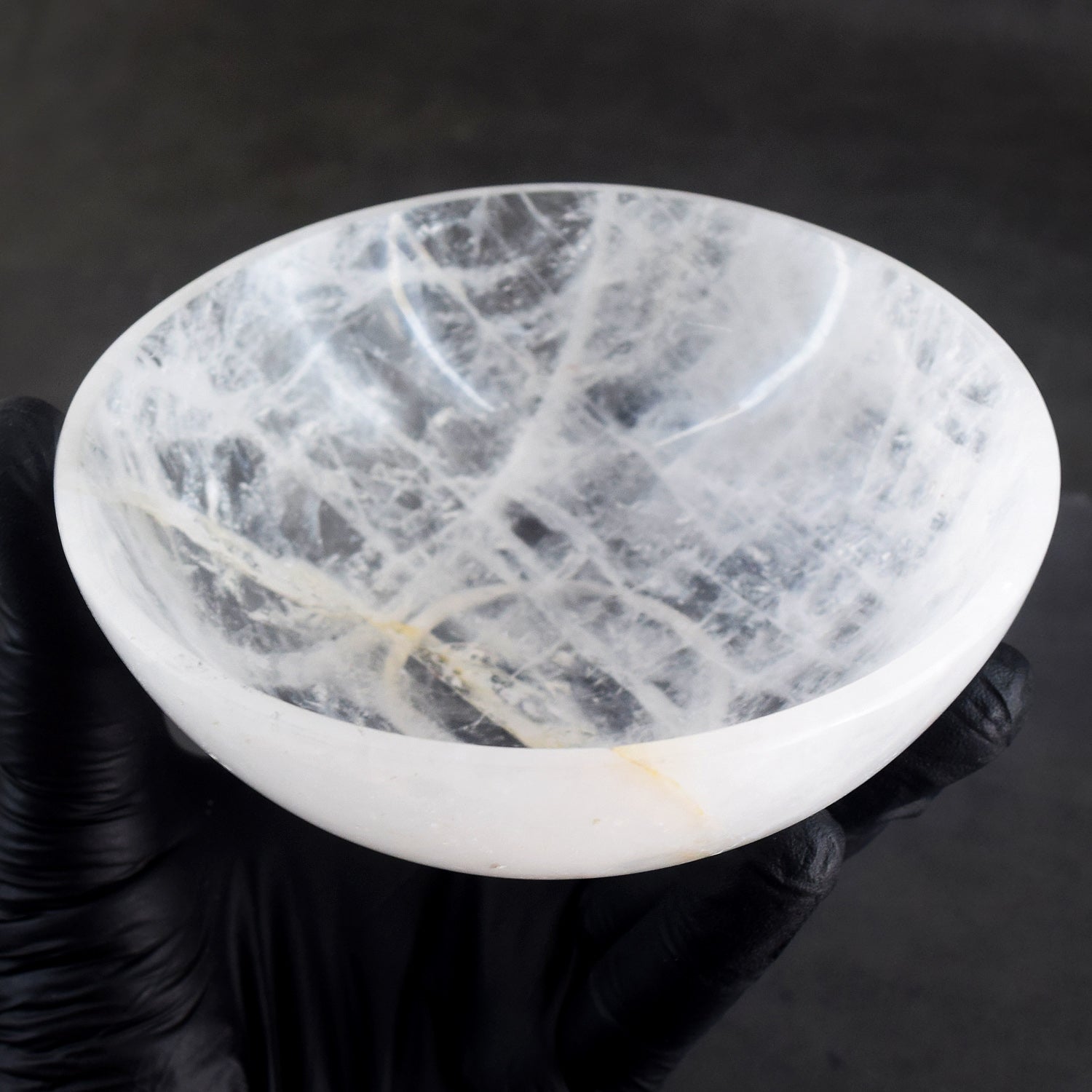 Massive 1060.00 Carats Genuine White Quartz Hand Carved Crystal Gemstone Carving Big Bowl