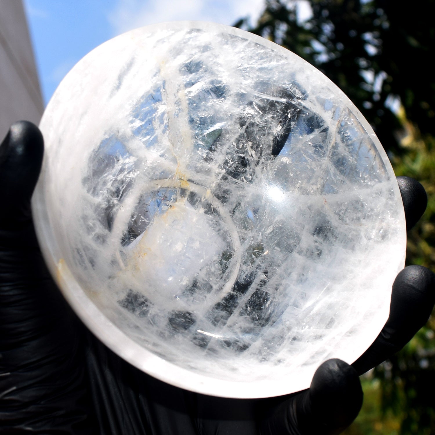 Massive 1060.00 Carats Genuine White Quartz Hand Carved Crystal Gemstone Carving Big Bowl