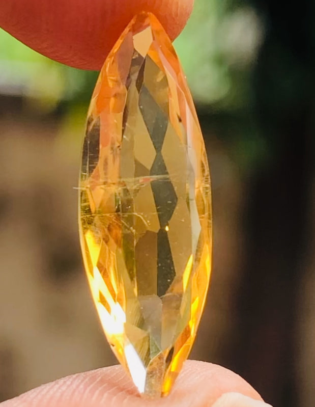 Exclusive 5.00 Cts Genuine Citrine Faceted Loose Gemstone
