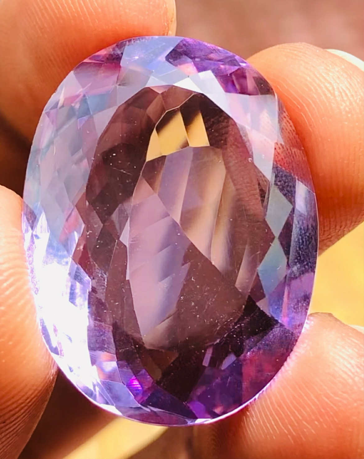 Amazing 30.00 Cts Genuine Amethyst Faceted Loose Gemstone