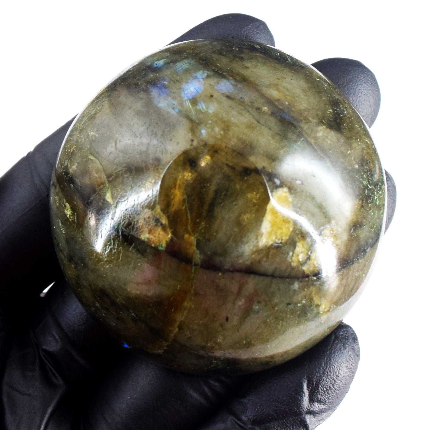 Amazing 138.00 Carats Genuine Labradorite Hand Carved  Crystal Gemstone Carving Bowl